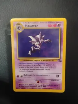 Pokemon TCG - Haunter 21/62 - Non-Holo Regular Rare - Fossil Set *LP - Image 1