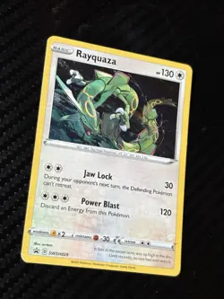 Pokemon TCG Rayquaza SWSH029 Sword & Shield Promo Cosmos Holo Near Mint - Image 2