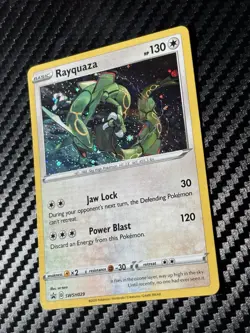 Pokemon TCG Rayquaza SWSH029 Sword & Shield Promo Cosmos Holo Near Mint - Image 3