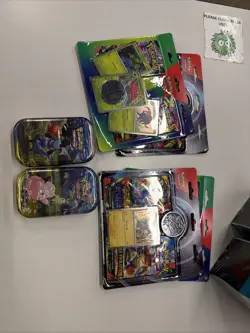 Pokemon Blister Pack Lot (4 Count) Plus 2 Tin Packs - Image 1