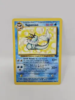 Pokemon TCG Vaporeon Jungle Rare Unlimited 28/64 80 HP English Wizards 1999 - Image 1
