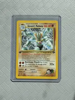 Pokemon Gym Challenge Giovanni's Machamp 1st Edition Holo 6/132 - Image 1