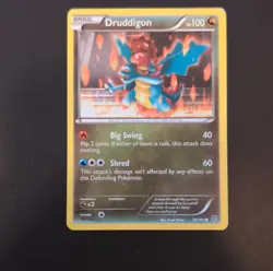 Pokemon Druddigon 70/101 Plasma Blast Common Basic 100 HP Big Swing Shred Regul… - Image 1
