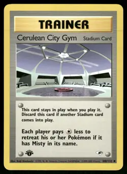 Cerulean City Gym 108/132 Uncommon Gym Heroes Pokemon 1st Edition Lightly Played - Image 1