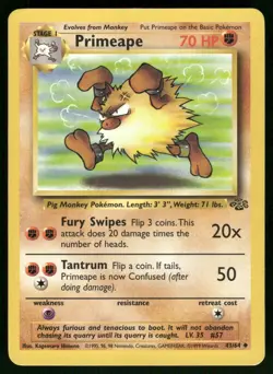 Primeape 43/64 Uncommon Jungle Pokemon Unlimited Lightly Played - Image 1