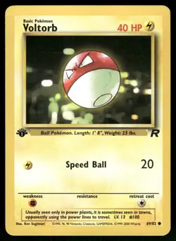 Voltorb 69/82 Common Team Rocket Pokemon 1st Edition Lightly Played - Image 1