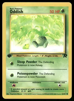 Oddish 63/82 Common Team Rocket Pokemon 1st Edition Lightly Played - Image 1