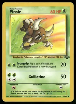 Pinsir 25/64 Rare Jungle Pokemon Lightly Played - Image 1