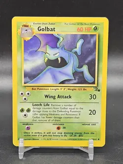 Golbat 34/62 Uncommon Fossil Pokemon Unlimited Lightly Played - Image 1