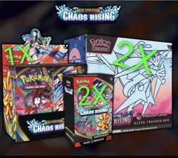 CHAOS RISING Pokemon Center ETB x2 + Booster Box + Booster Bundle x2 Ships 5/26 - Image 1