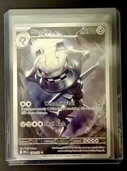 Pokemon TCG Steelix 150/132 Me01: Mega Evolution Illustration Rare Holo NM - Image 1