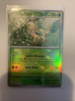 Pokemon TCG SV-Prismatic Evolutions Leafeon #5/131 Rare Master Ball - Image 1
