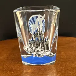 Disney Magic Kingdom Shot Glass Cinderella Castle & Walt Disney with Mickey Rare - Image 1
