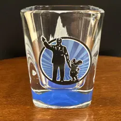 Disney Magic Kingdom Shot Glass Cinderella Castle & Walt Disney with Mickey Rare - Image 2