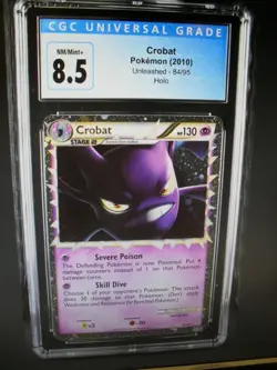 CGC 8.5 Crobat Prime 84/95 Unleashed Holo rare Pokemon Card - Image 1