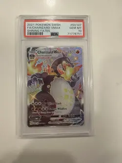 Pokemon Charizard VMAX Shining Fates Full Art #SV107 PSA 10 Gem Mint Card - Image 1