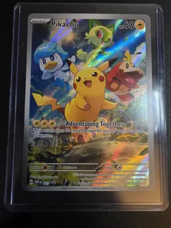 Pikachu 027 SV02: Paldea Evolved ETB Black Star Promo Pokemon Card - Image 1