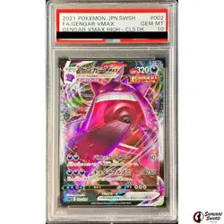 PSA 10 Gengar VMAX 002/019 Pokemon Card Japanese - Image 1