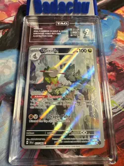 Pokemon 2024 Shrouded Fable Illustration Rare Holo Card #077/064 Fraxure TAG 9 - Image 1