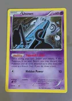 UNOWN 30/98 POKEMON CARD (ANCIENT ORIGINS SET) - Image 1