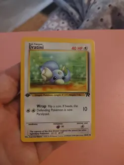 1st Edition Dratini Vintage 53/82 Team Rocket LP Pokemon Card - Image 3