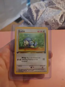 1st Edition Dratini Vintage 53/82 Team Rocket LP Pokemon Card - Image 5