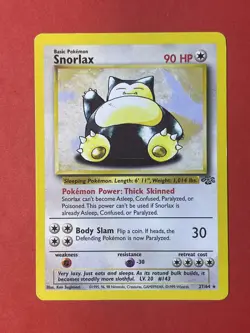 Pokemon Snorlax 27/64 Jungle Non-Holo Rare Card - Image 1