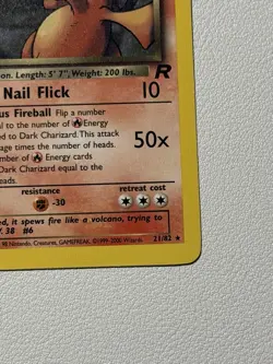 Pokemon Dark Charizard TCG 21/82 Non-Holo Rare 1st Edition LP - Image 4
