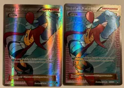 2 X Pokemon Skyla 122/122 Breakpoint Ultra Rare Full Art Holo Trainer LIGHT PLAY - Image 1