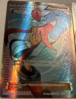 2 X Pokemon Skyla 122/122 Breakpoint Ultra Rare Full Art Holo Trainer LIGHT PLAY - Image 2