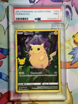 2021 Pokemon Celebrations Pikachu Full Art 005/025 PSA 9 - Image 1