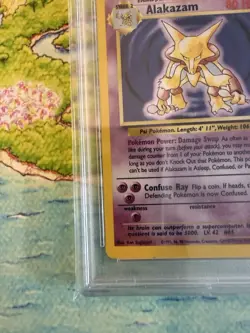 Pokemon Alakazam Base Set Holo Rare WoTC 1999 English PSA 4 #1/102 - Image 4