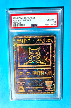 1999 Pokemon Japanese ANCIENT MEW II Movie Holo Promo SWIRL! PSA-10 - Image 2