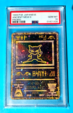 1999 Pokemon Japanese ANCIENT MEW II Movie Holo Promo SWIRL! PSA-10 - Image 3