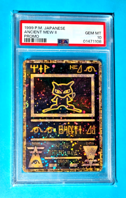 1999 Pokemon Japanese ANCIENT MEW II Movie Holo Promo SWIRL! PSA-10 - Image 4