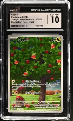 GCG Gem Mint 10 Applin 185/167 Pokemon Twilight Masquerade TWM EN - Image 1