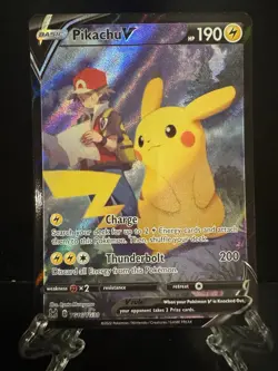 Pokemon TCG Pikachu V TG16/TG30 Lost Origin Trainer Gallery Ultra Rare Holo - Image 1