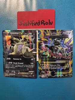 Pokemon TCG Tyranitar EX & M Tyranitar EX 42/98 92/98 Ancient Origins NM - Image 1