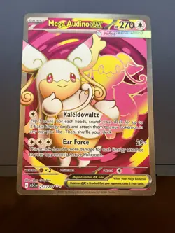 Pokemon TCG Mega Audino EX 253/217 Full Art Ultra Rare Near Mint Condition - Image 1