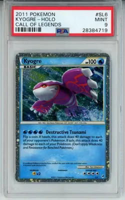2011 POKEMON CALL OF LEGENDS KYOGRE #SL6 HOLO PSA 9 MINT #28384719 - Image 1