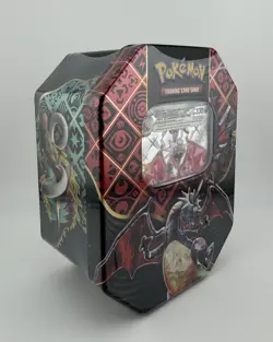 NEW Pokemon Scarlet & Violet Paldean Fates Charizard EX Tin - 4 Pack - SEALED - Image 2