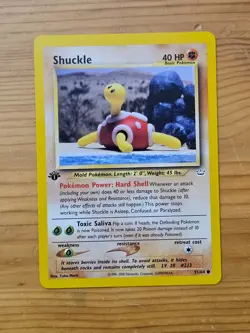 Pokemon TCG Shuckle Neo Revelation 1st Edition 51/64 LP WOTC. - Image 1