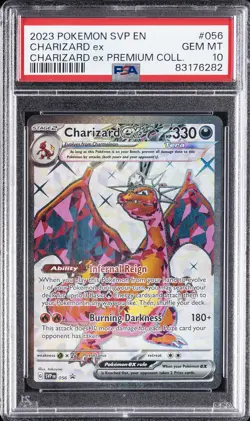 2023 POKEMON SVP EN-SV BLACK STAR PROMO #056 CHARIZARD EX PSA 10 - Image 1
