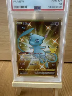 PSA 10 GEM MINT Mew Full Art Gold Pokemon Celebrations 025/025 2021 Card #025 - Image 3