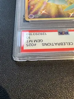 PSA 10 GEM MINT Mew Full Art Gold Pokemon Celebrations 025/025 2021 Damaged Slab - Image 3