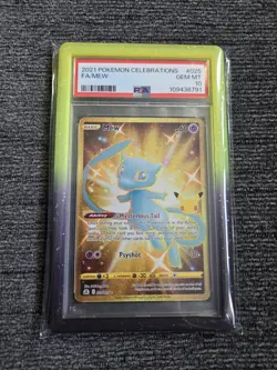 2021 Pokemon Celebrations Mew 025/025 Full Art Secret Rare PSA 10! - Image 3