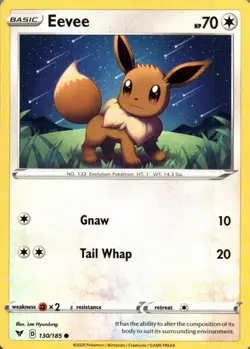 EEVEE 130/185 COMMON POKEMON NM - Image 1