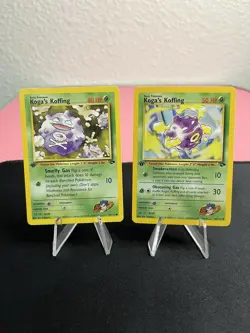 1st Edition Koga's Koffing 48/132 & 79/132 Pokemon Gym Challenge Trading Cards - Image 1
