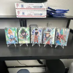 Dragon Ball Super Bandai Son Goku Bardock Vegeta Card Lot 5 Foil - Image 1