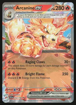 SV01: Scarlet & Violet Base Set Arcanine ex #032/198 Pokemon Card - Image 1